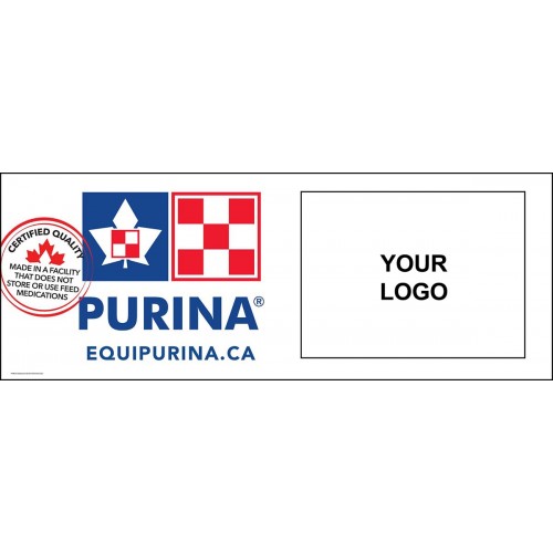 ANGLAIS, BANNIÈRE EN VINYLE PERSONNALISABLE AVEC VOTRE LOGO PURINA EQUIPURINA 8'X3' 