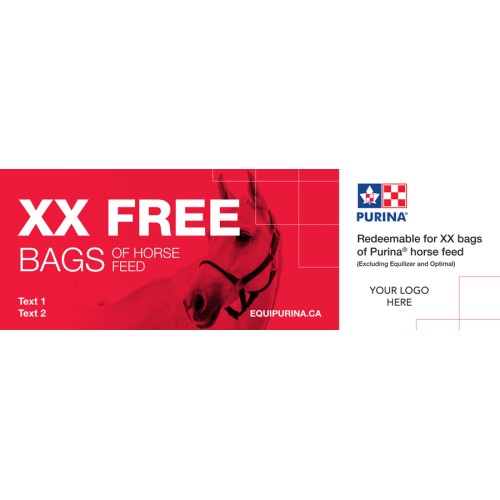 EQUINE FREE BAGS COUPON, PURINA, ANGLAIS