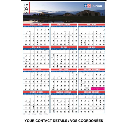 Calendriers Etable 24''x36''