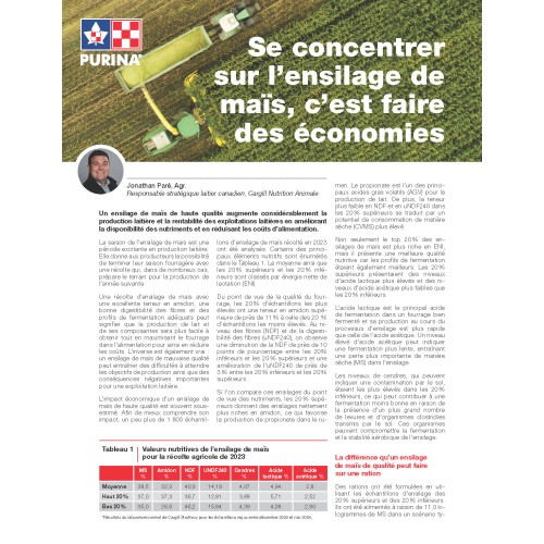 FRANÇAIS, ARTICLE ENSILAGE DE MAIS