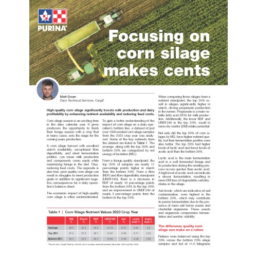 ANGLAIS, CORN SILAGE ARTICLE