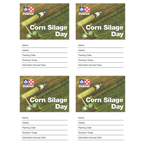 ANGLAIS, CORN SILAGE DAY SAMPLE TAGS