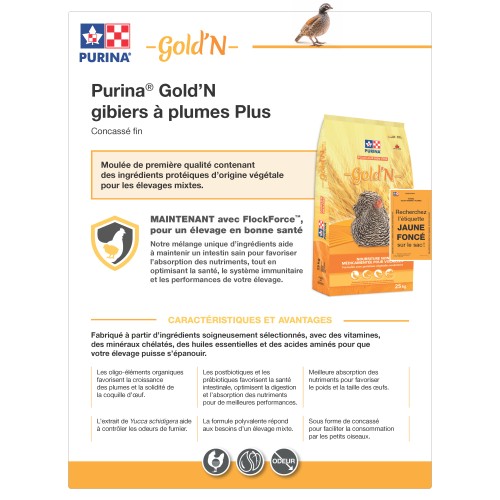 FRANCAIS, TECH SHEETS GOLD'N GIBIERS PLUMES