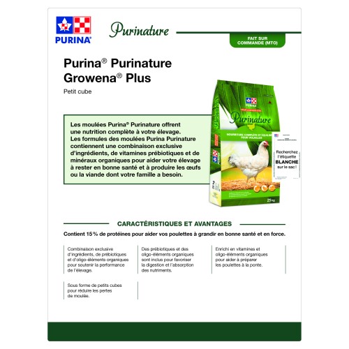 FRANCAIS, TECH SHEETS PURINATURE GROWENA PLUS