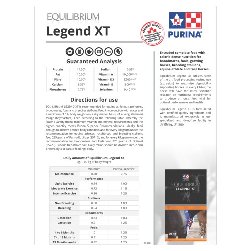 ANGLAIS, PURINA LEGEND XT